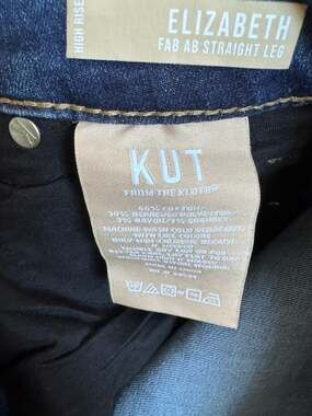 KUT from the Kloth Elizabeth High Rise Fab Ab Straight Leg Jeans Size 2